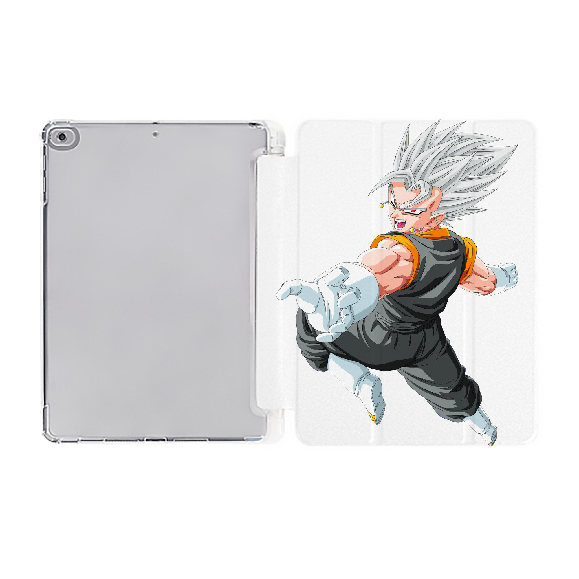 （画像用） ドラゴンボール ベジータ四世（Bejīta Yonsei）DRAGON BALL Vegeta IV IPad ケース ペン収納付き 三つ折りスタンド PUレザー×シリコン 対応機種9.5/10.5/10.9インチ